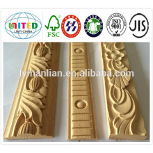 chinese style skirting board/wood decorative ceiling moulding/wooden ceiling design